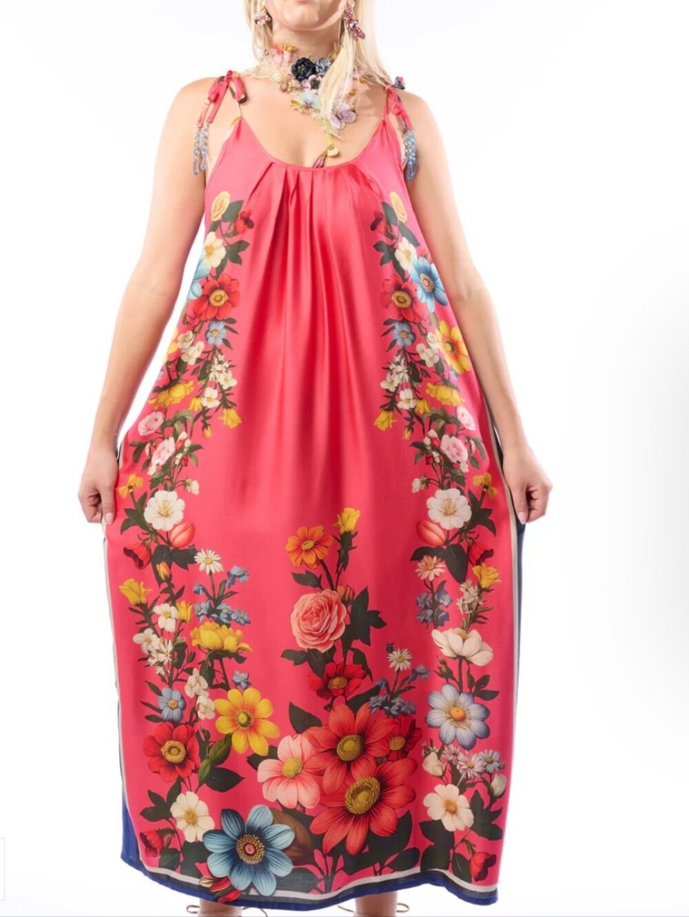 NWT Aratta Floral Garden Dress Medium Pink